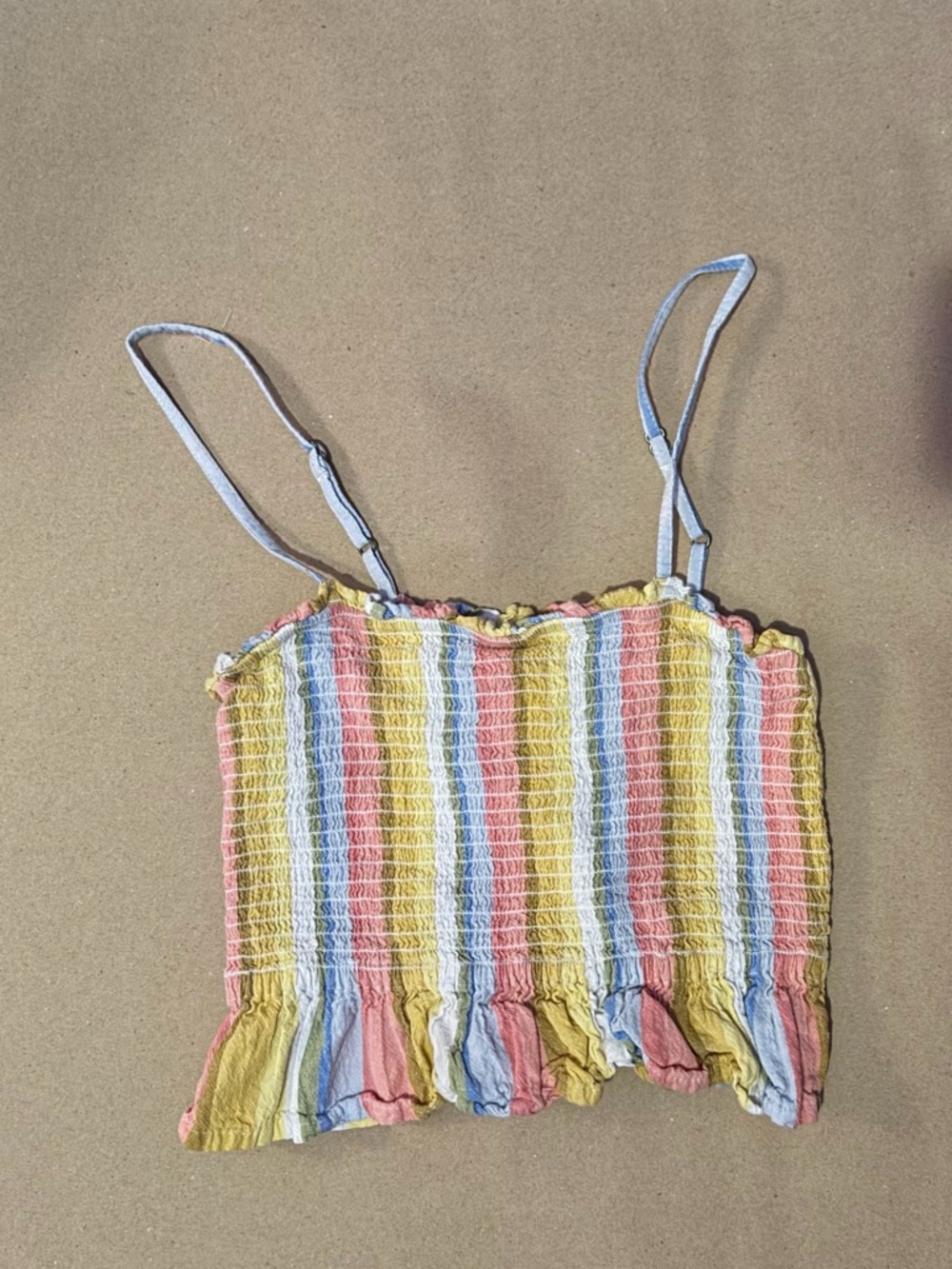 Billabong Pastel Striped Smocked Tube Top